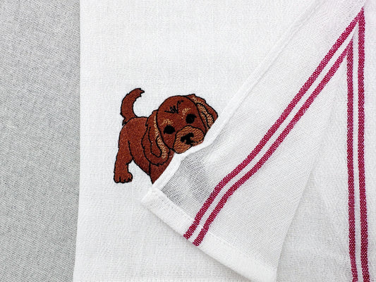 Playing Cooker Spaniel Puppy In-the-Hoop Embroidery Design