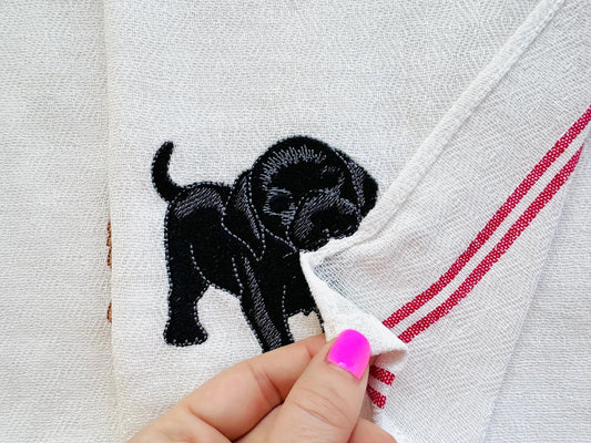 Playing Labrador Puppy In-the-Hoop Embroidery Design