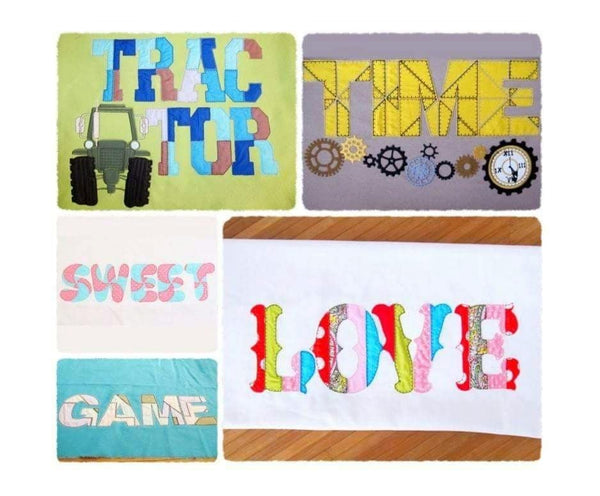 Patchwork style Applique fonts instructions