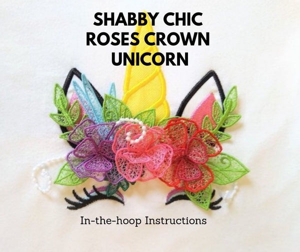FSL roses floral crown Unicorn