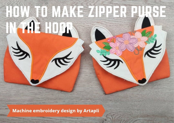 Zipper bag with a flap in the hoop - video tutorial