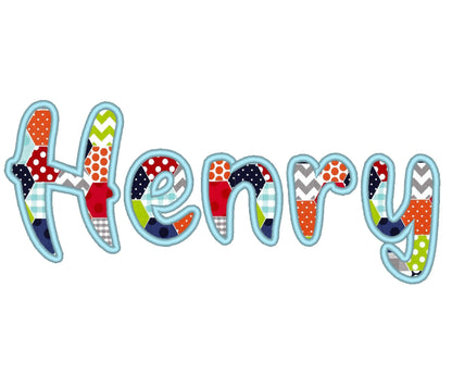 Kids Font Applique Henry