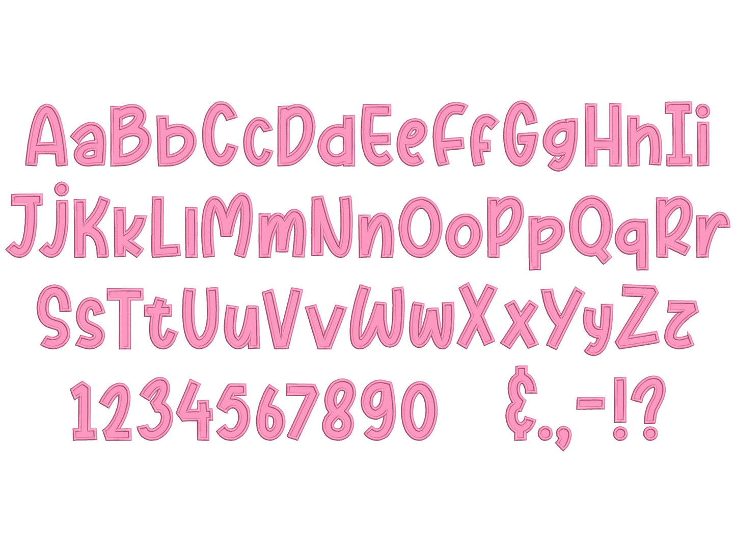 Baby Applique Font
