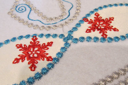 Small separate 2 Snowflakes cute add-ons beautiful mini tiny wee