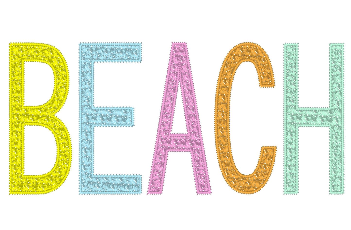 Narrow Faux Chenille Block Font