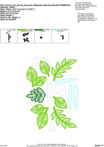 Unicorn Head with Floral Crown FSL