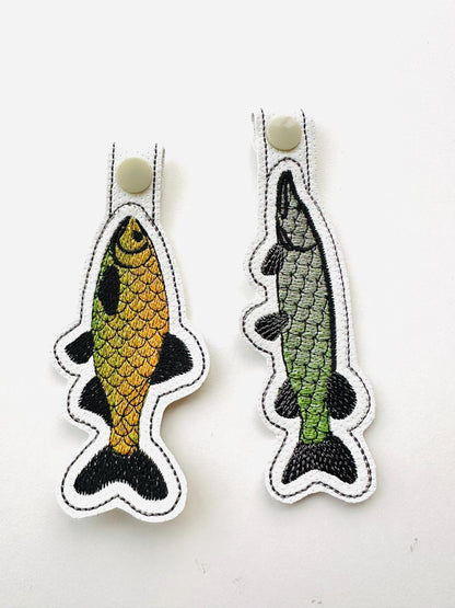 Iridescent Rainbow Fish Keychain Set of 2