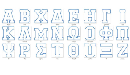 Sport Block Athletic Varsity Sororities Greek Font