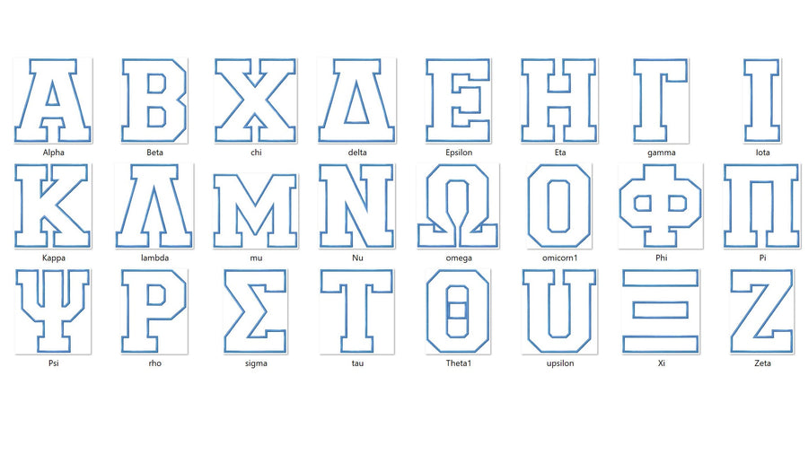 Sport Block Athletic Varsity Sororities Greek Font