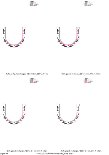 Genuine Girly Ruffle Pocket ITH