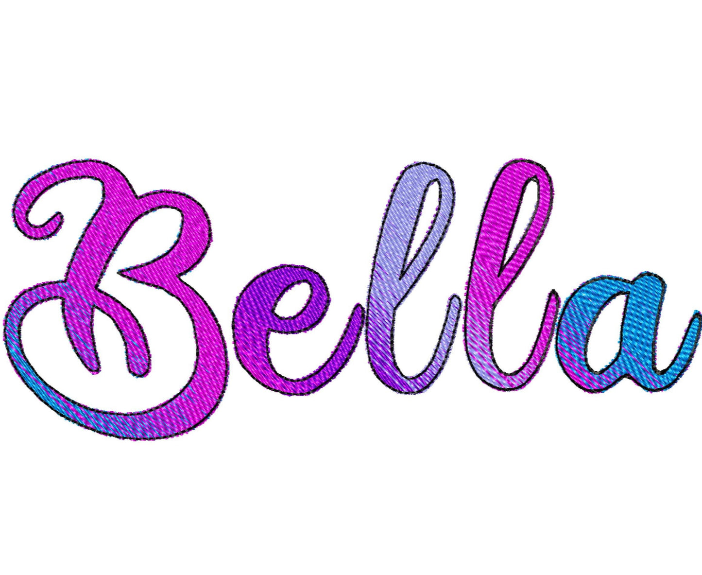 Iridescent Ombre Font Bella