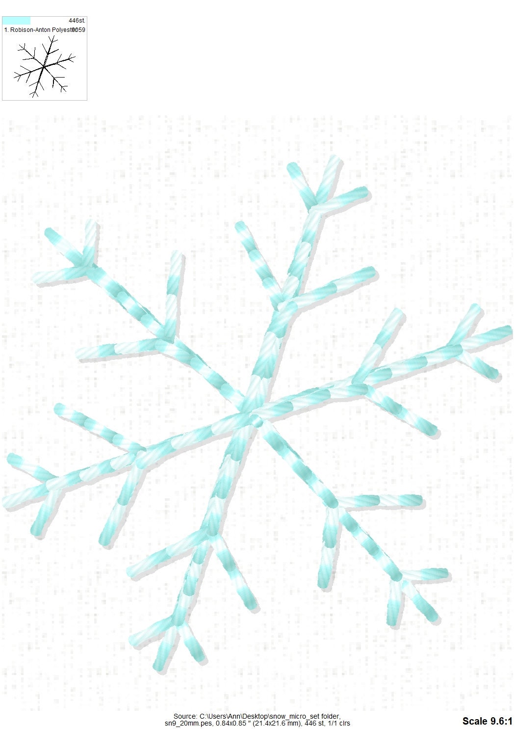 Micro Mini Single Snowflake Set of 8