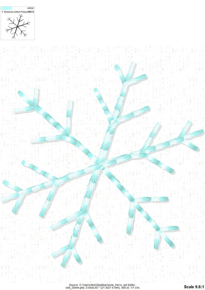 Micro Mini Single Snowflake Set of 8