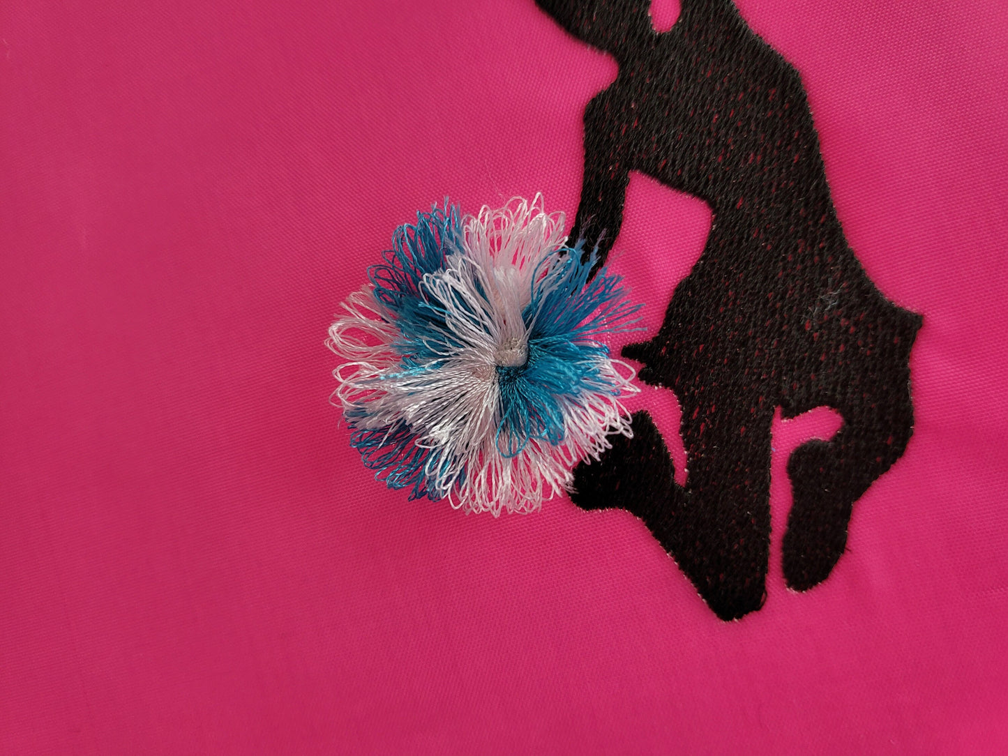 Cheerleader Silhouette Fringed Pom Poms