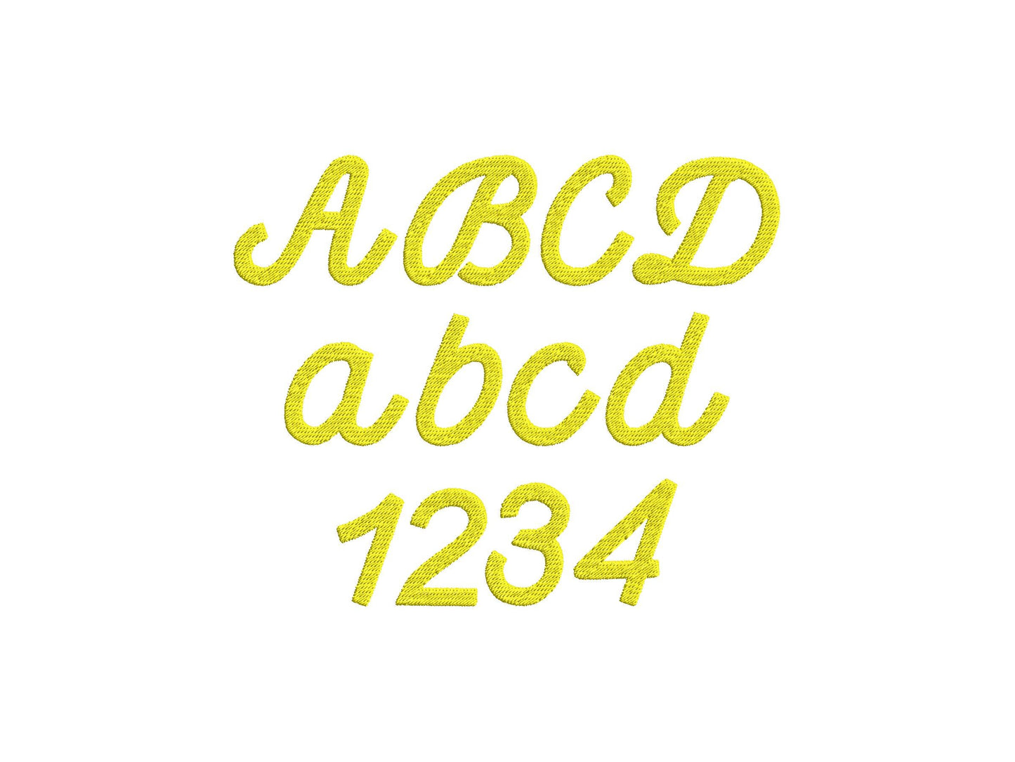 Fill Stitch Cursive Script Font