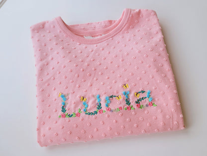 Fringed Light Rose Floral Font