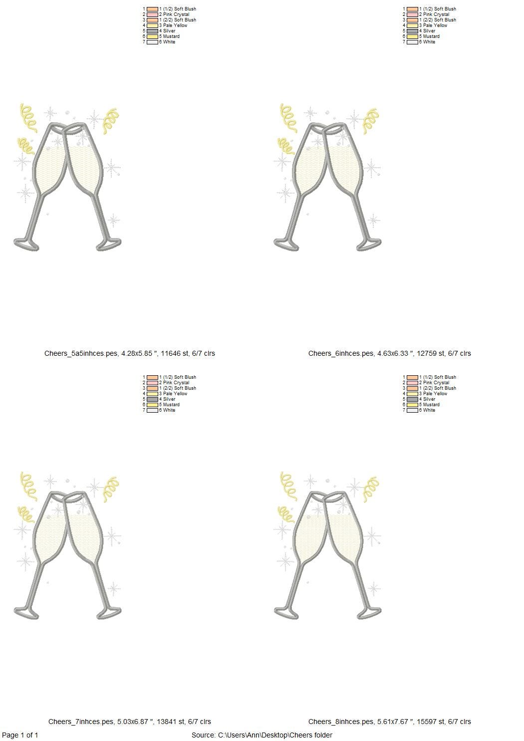 Champagne Cheers Split Side Seam