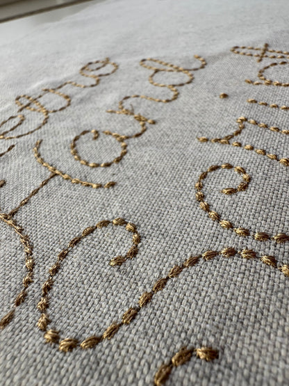 Script Hand Stitch Effect Font