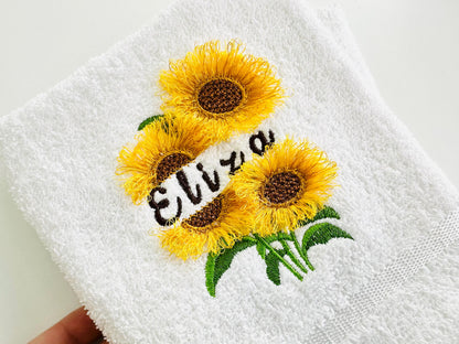 Split Sunflower and mini Font SET Fringed Fluffy Fringe Flower machine