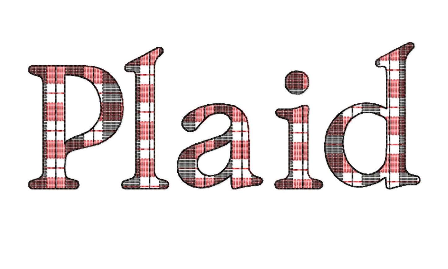 Buffalo Plaid Patterned Font Lake