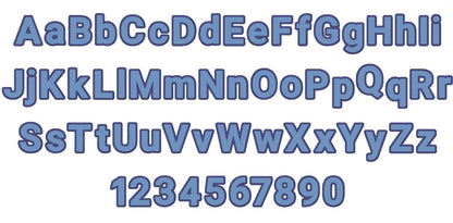 Simply nice boy Monogram applique Font machine embroidery applique