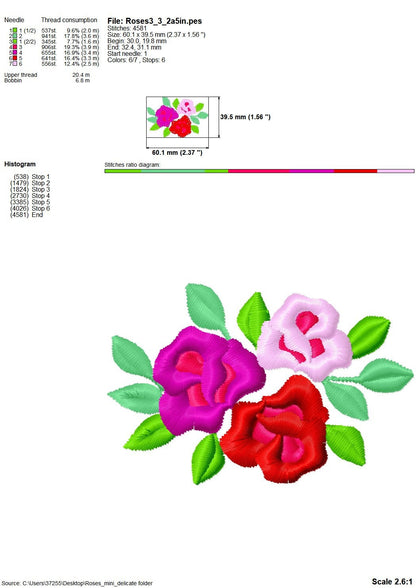 Accent Mini Rose Flower Big Set