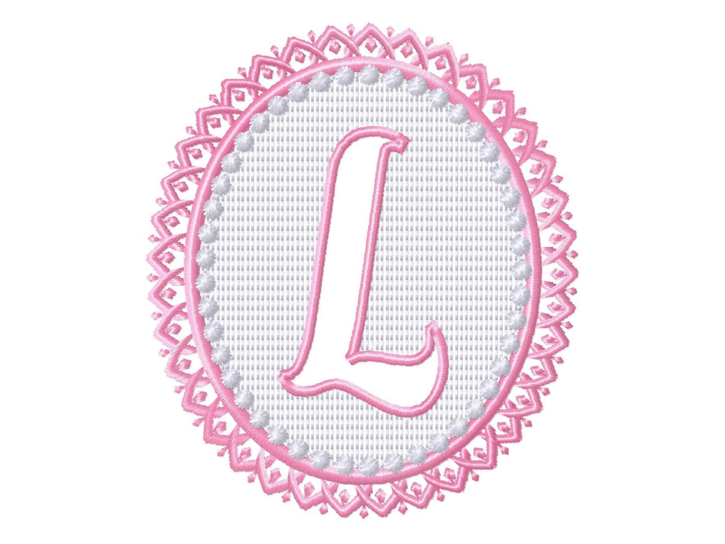 Embossed Lace Monogram Font