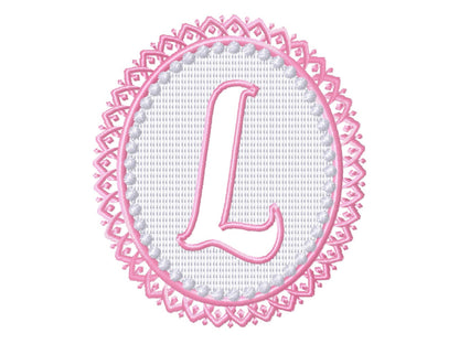 Embossed Lace Monogram Font