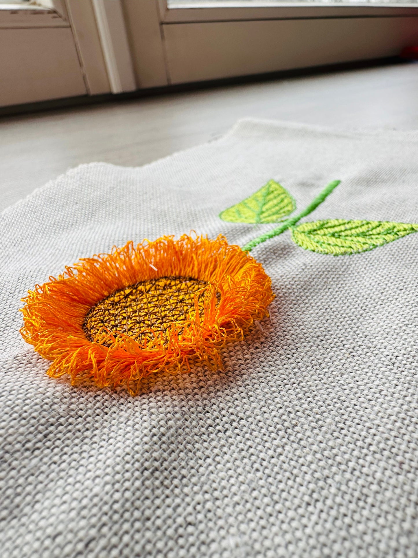 Sunflower Fringed Flower Stem