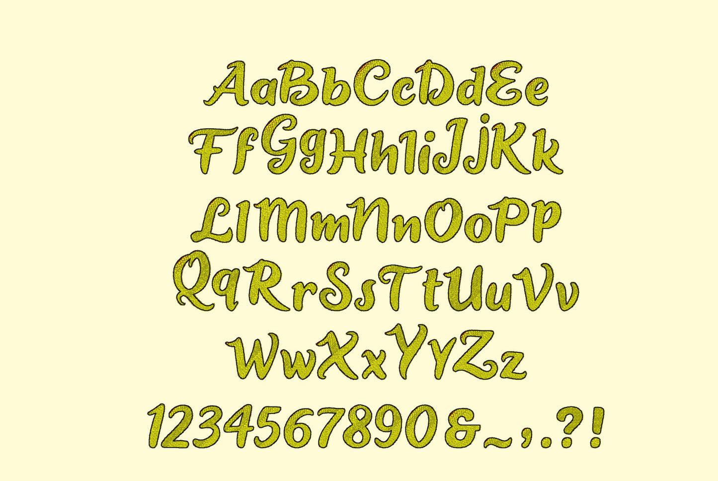 Iridescent Ombre Font Chico