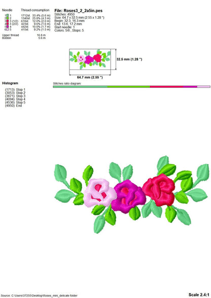 Accent Mini Rose Flower Big Set