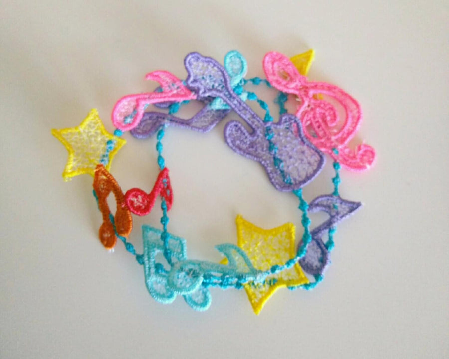 Lace Music Notes Friendship Bracelet FSL