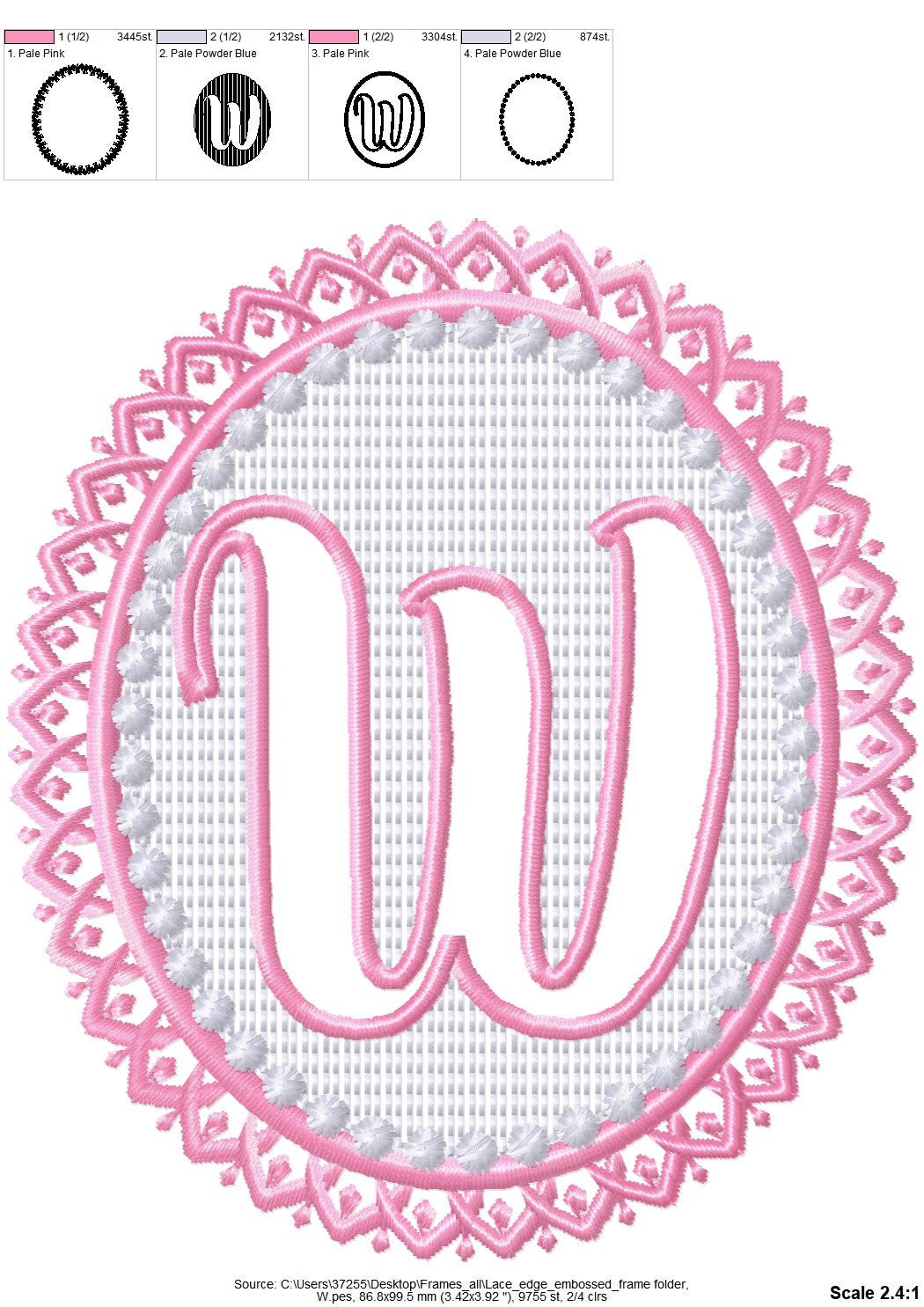 Embossed Lace Monogram Font