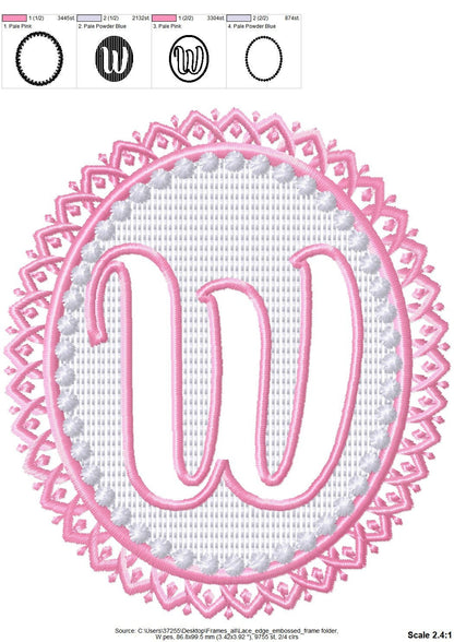 Embossed Lace Monogram Font