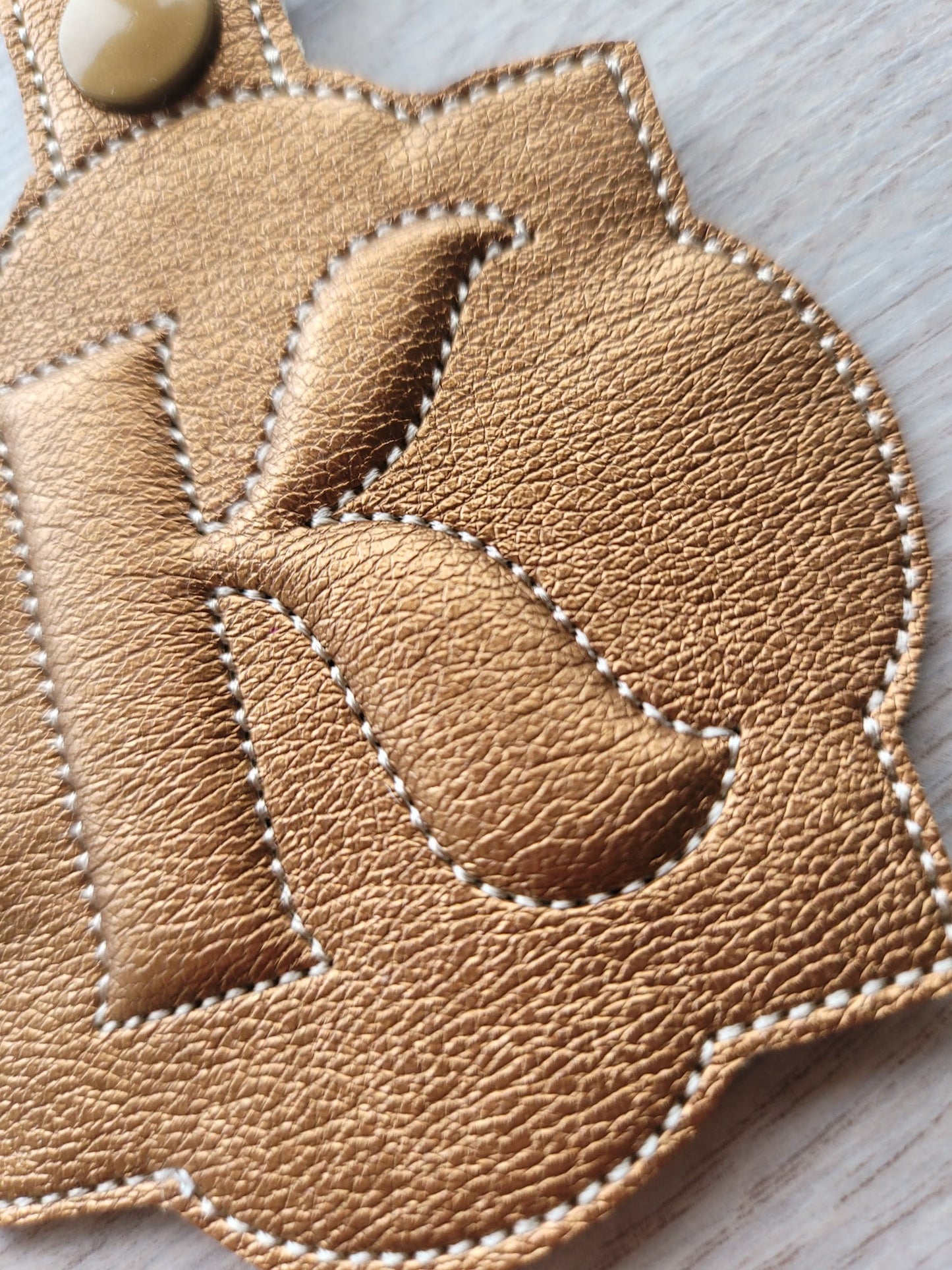 Special Puffy Puff Foam Monogram Keychain