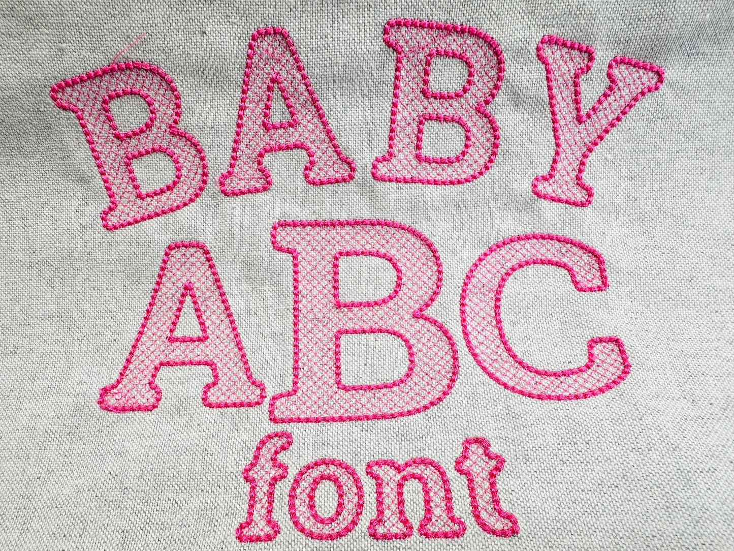 Puffy Bean Stitch Outline Block Font