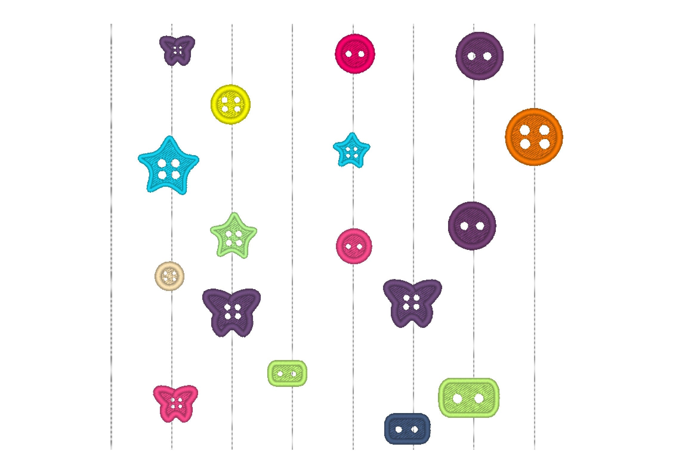 Buttons set - single files - machine embroidery designs for your ...