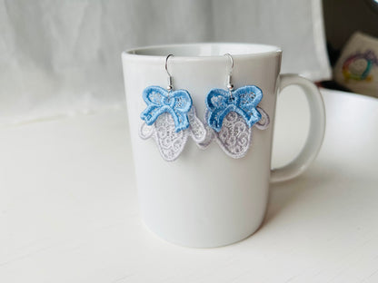 Sheep Lamb and Bow Earrings FSL