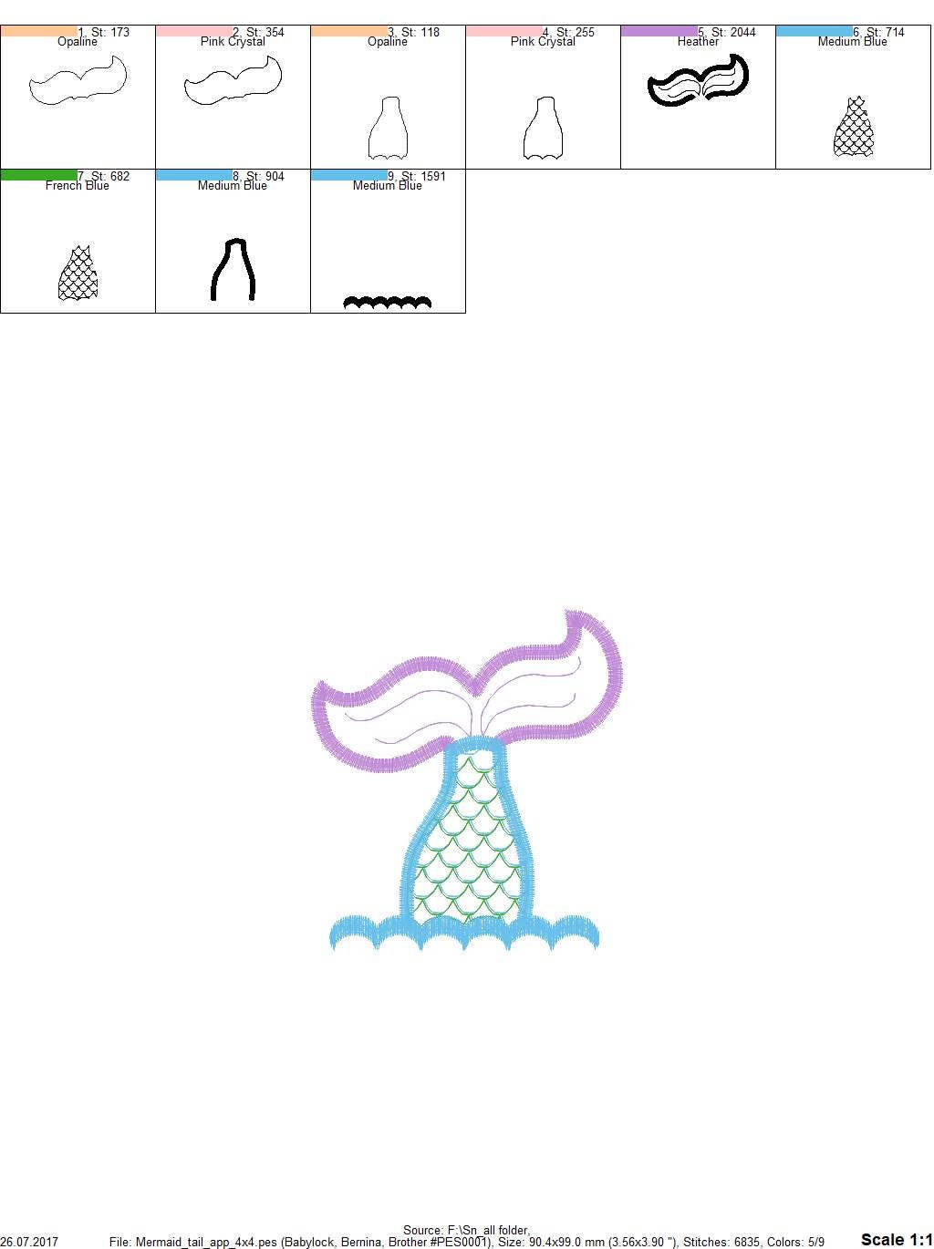 Mermaid Tail Applique