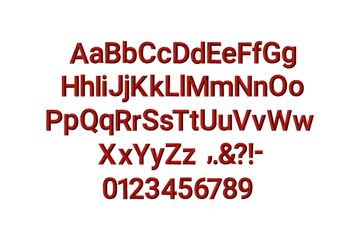 Satin stitch Mini Block Font machine embroidery designs tiny small