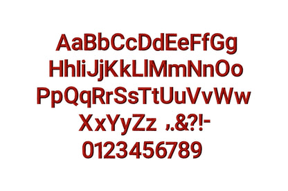 Satin stitch Mini Block Font machine embroidery designs tiny small