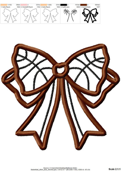 Basketball Side Bow Applique