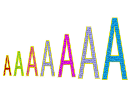 Narrow Faux Chenille Block Font