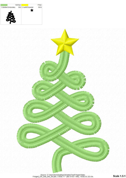 Fringed Christmas Tree Curl