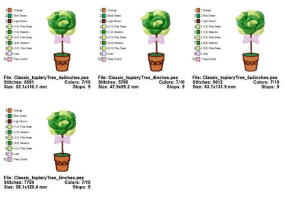 Fringed Topiary Tree with Bow