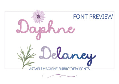 Fill Stitch Handwritten Script Font Lillian