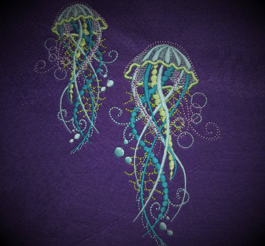 Jellyfish Silhouette with Curls