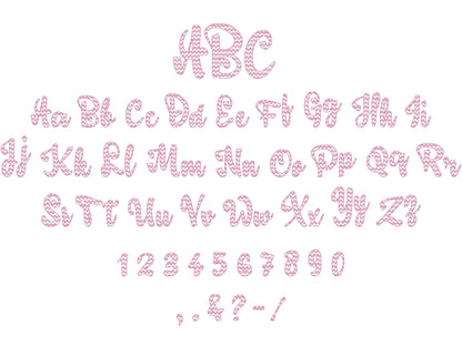 Chevron Zigzag Checkered Polka Dot Font Set