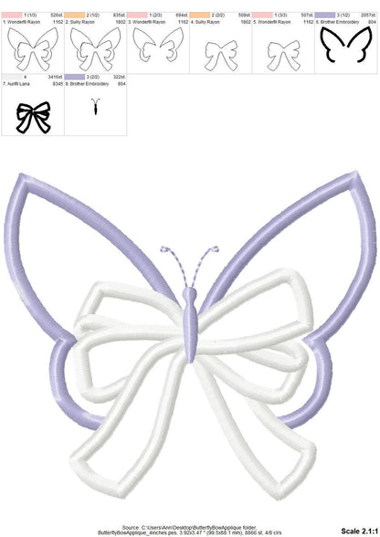 Small Butterfly Wings Side Seam Bow