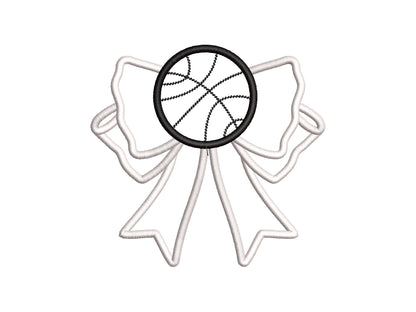 Basketball Sports Bow Applique